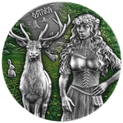 Valkyries: Ostara coloured 2 oz Silver 2023 Ultra High Relief