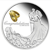 Wedding coloured 1 oz Silver 2023 Proof