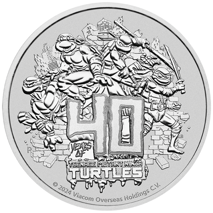 Tuvalu Teenage Mutant Ninja Turtles 40th anniversary 1 oz Silver