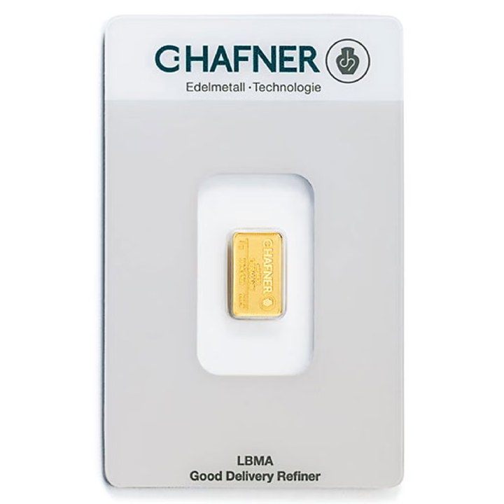  C. Hafner 2 grams Gold Bar LBMA