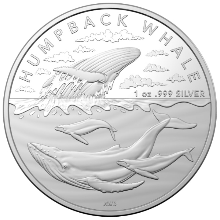 Australian Antarctic Territory - Humpback Whale 1 oz Silver 2023 Coin