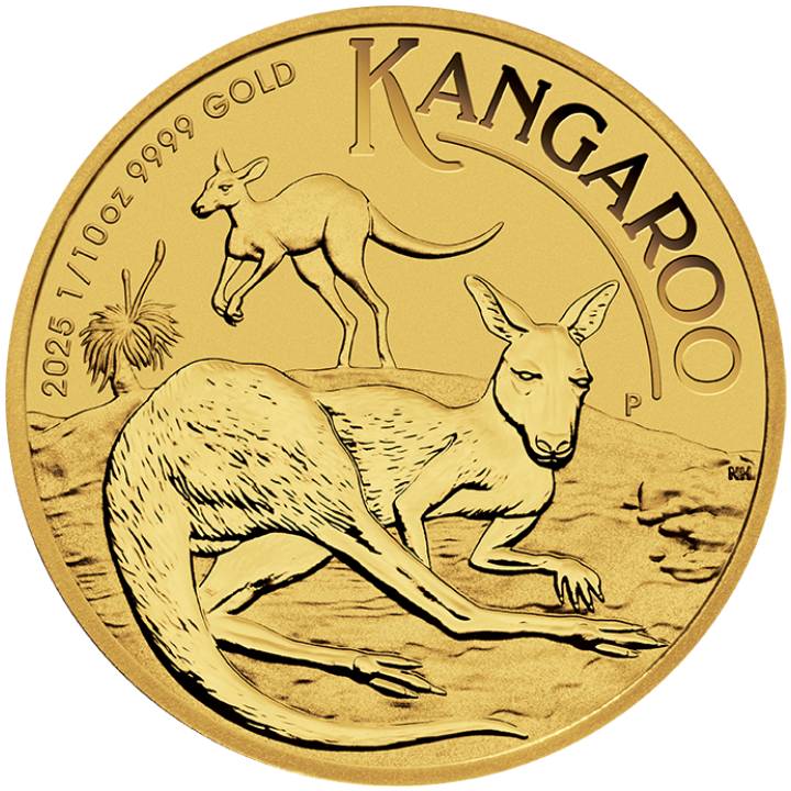 Australian Kangaroo 1/10 oz Gold 2025