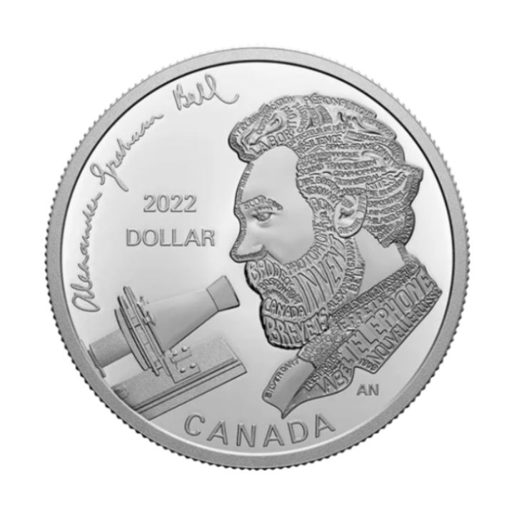 Canada: Alexander Graham Bell - Great Inventor Dollar 2022 Silver Proof Coin 