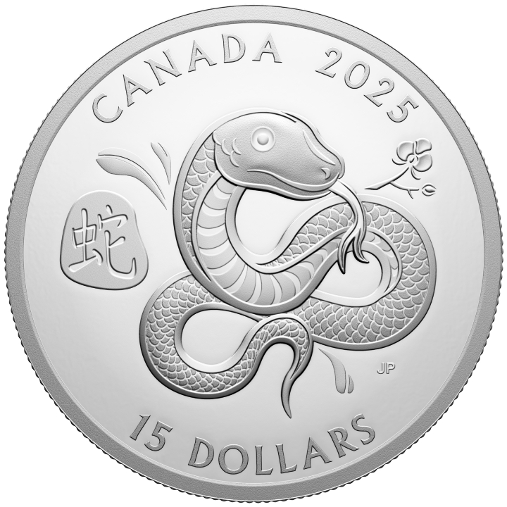 Canada: Lunar Year of the Snake 1 oz Silver 2025 Proof 