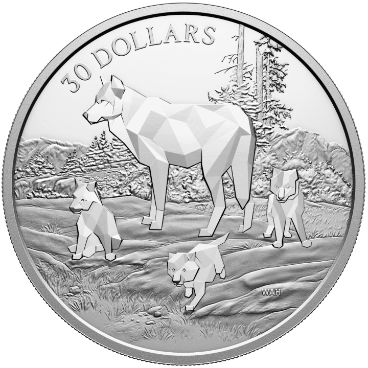 Canada: Multifaceted Animal Family - Timber Wolves 2 oz Silver 2024 Proof Coin 