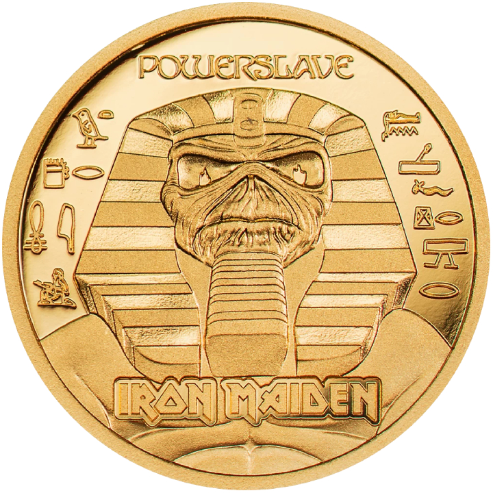 Cook Islands: Iron Maiden - Piece of Mind 0,5 g Gold 2023 Proof 