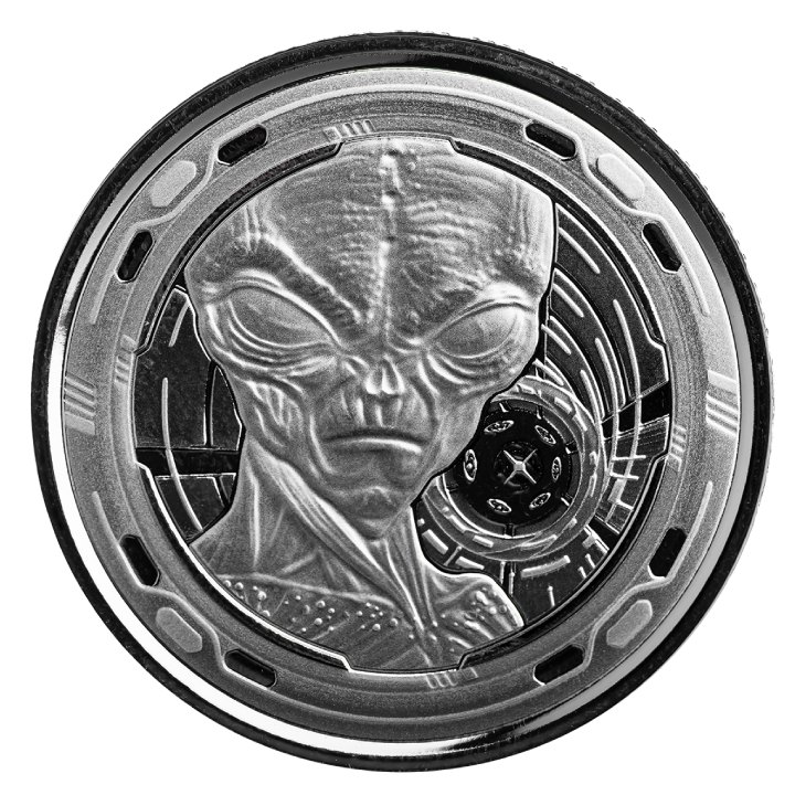 Ghana: Alien 1/2 oz Silver 2022 Prooflike