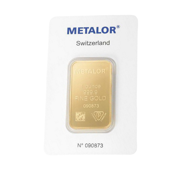 Gold Bar Metalor 1 oz LBMA