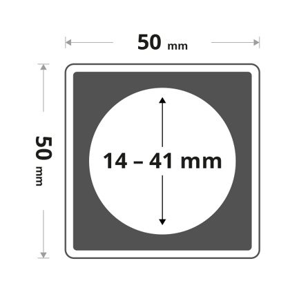 Leuchtturm - Coin Capsule "Quadrum " (different size) (10 pcs.)