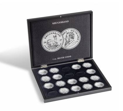 Leuchtturm Presentation cases for 20 Krugerrand 1 oz Silver coins in capsules 