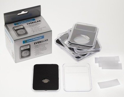 Leuchtturm - Square coin capsules Everslab different size (5 pcs.)