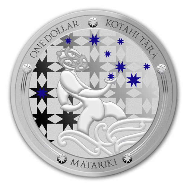 Matariki kolorowany 1 uncja Srebra 2022 Proof