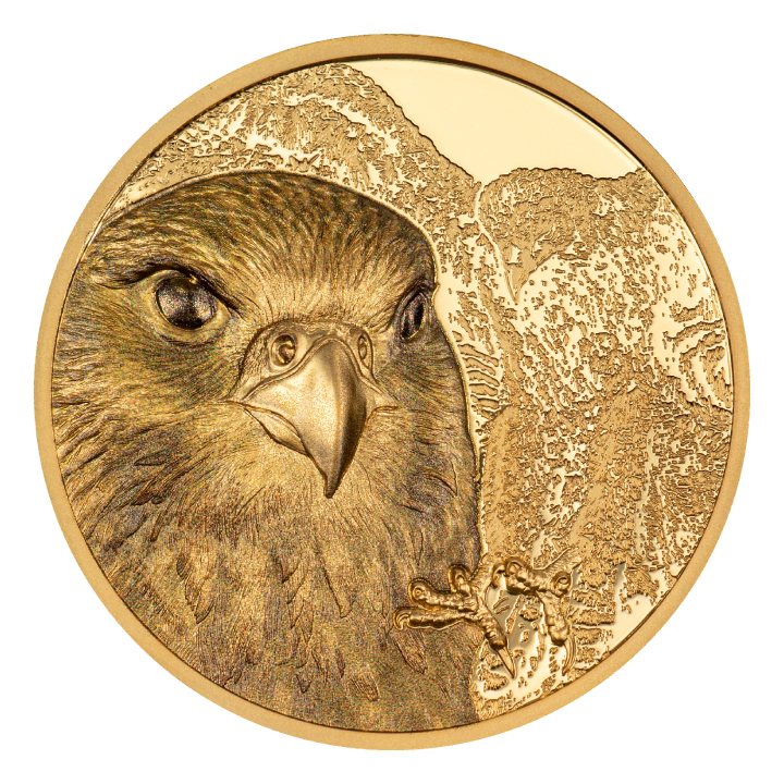 Mongolia: Mongolian Falcon 1 oz Gold 2023 Proof Ultra High Relief