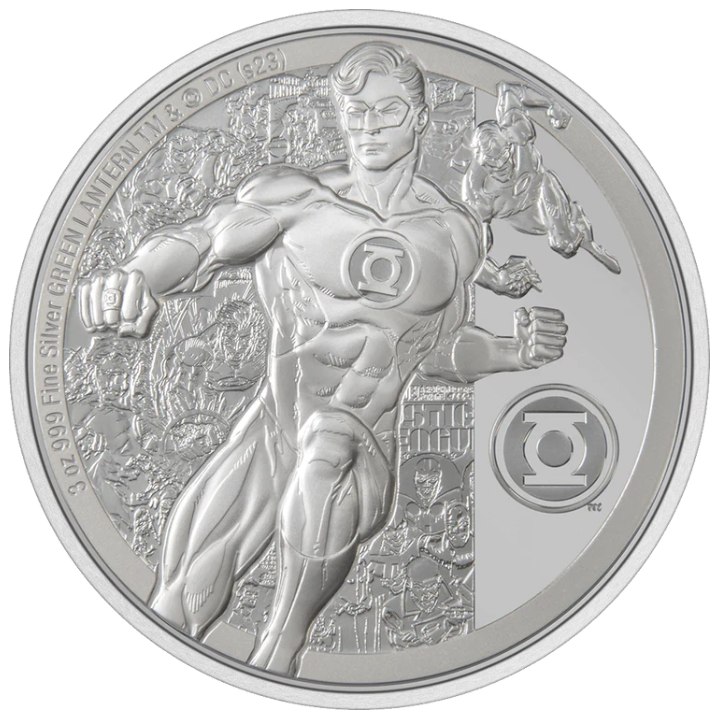 Niue: DC Comics - Green Lantern 3 oz Silver 2023 Proof