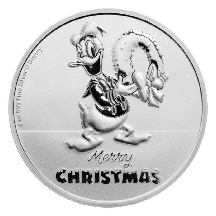 Niue: Disney - Christmas Donald Duck 1 oz Silver 2022