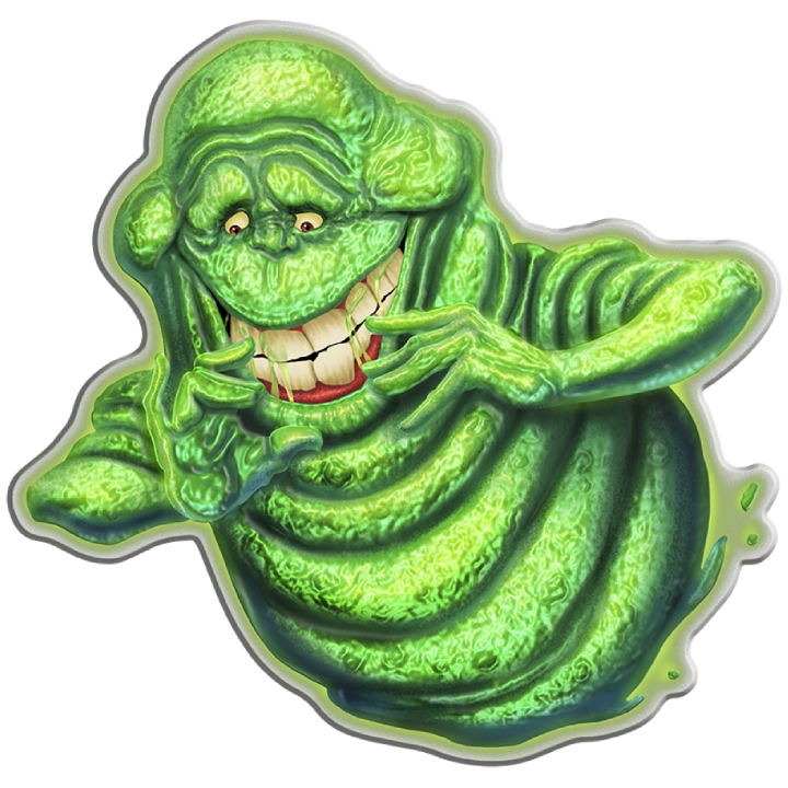 Niue: Ghostbusters - Slimer coloured 2 oz Silver 2024 Antiqued Shaped Coin