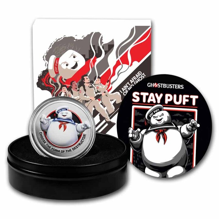 Niue: Ghostbusters - Stay Puft coloured 2 oz Silver 2024 High Relief 