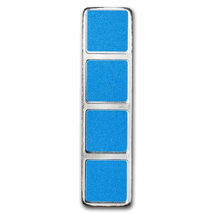 Niue: Tetris - I-Tetrimino Block coloured 1 oz Silver 2023 Coin (cyan)