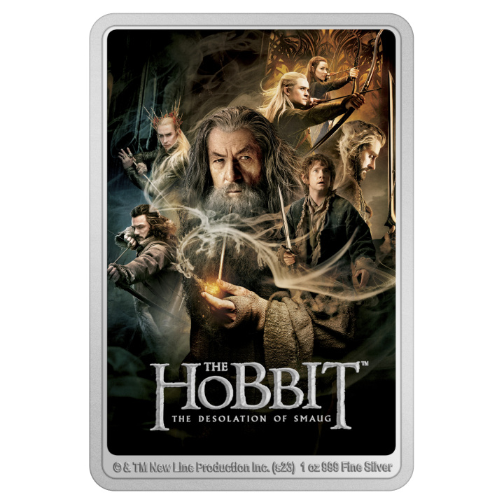 Niue: The Hobbit Poster - The Desolation of Smaug coloured 1 oz Silver 2023 Proof