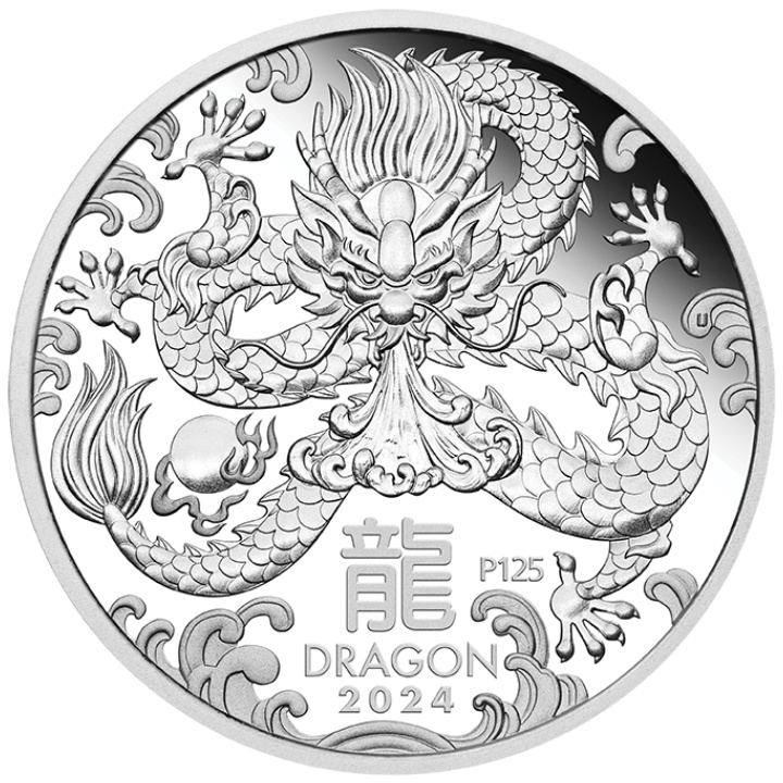 Perth Mint: Lunar III - Year of the Dragon 1/2 oz Silver 2024 Proof