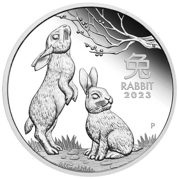 Perth Mint: Lunar III - Year of the Rabbit 1/2 oz Silver 2023 Proof