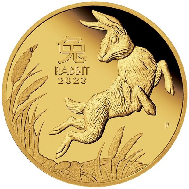 Perth Mint: Lunar III - Year of the Rabbit 1/4 oz Gold 2023 Proof  