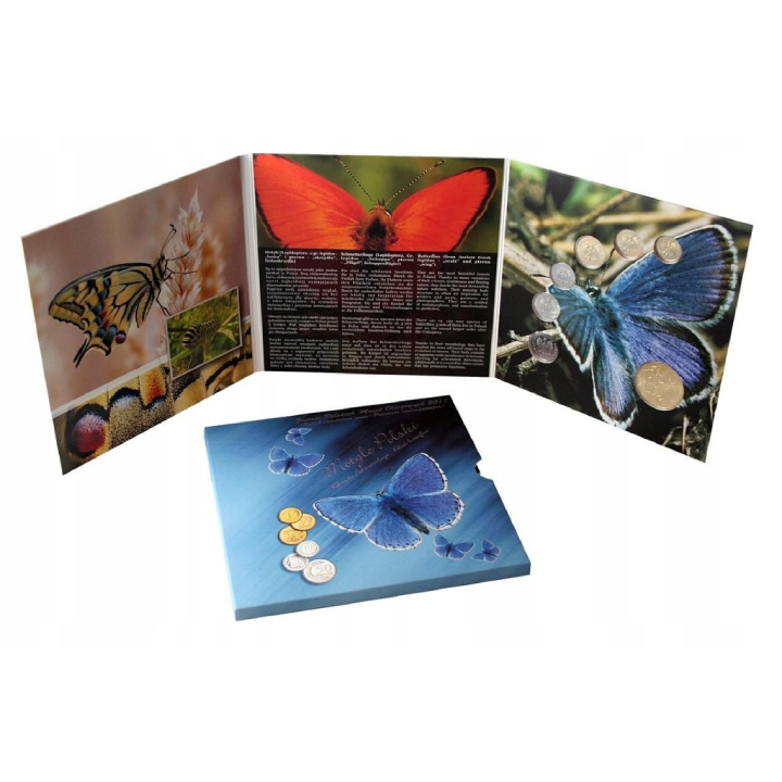 Polish Circulation Coins "Polish Butterflies" - Coin Set 1 Grosz - 50 Grosz 2011