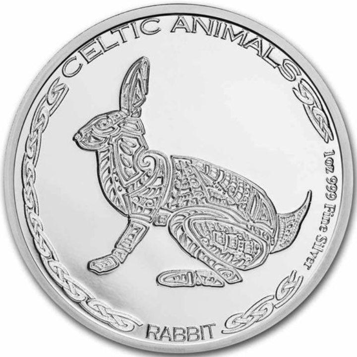 Republic of Chad: Celtic Animals - Rabbit 1 oz Silver 2021