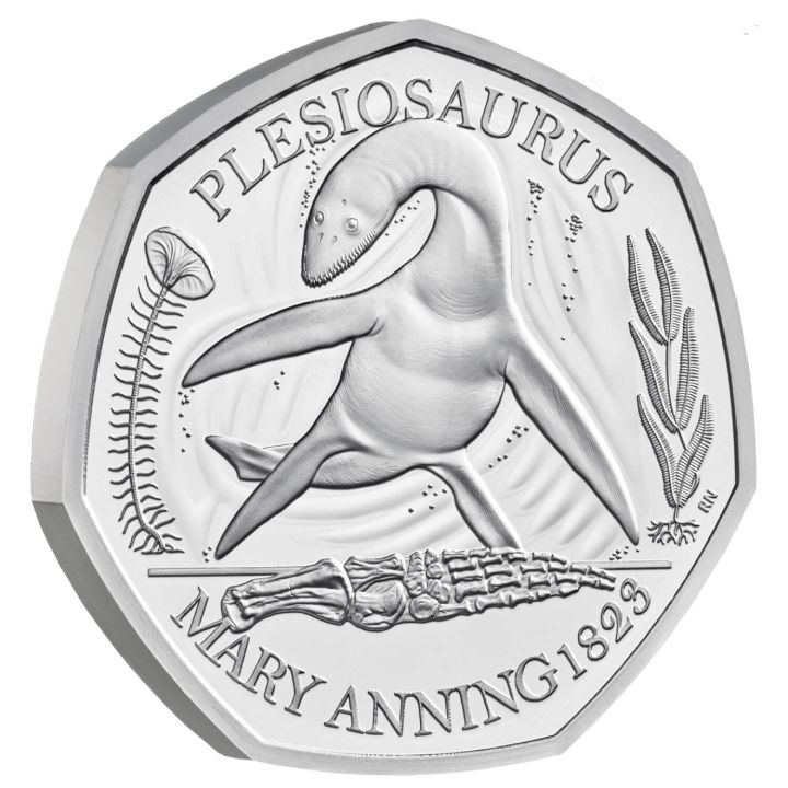 Tales of the Earth: Plesiosaurus 50p Silver 2021 Proof 