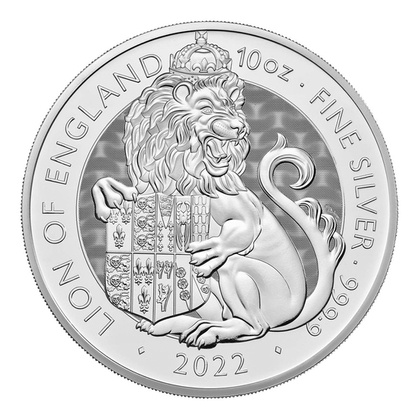 The Royal Tudor Beasts: Lion of England 10 uncji Srebra 2022