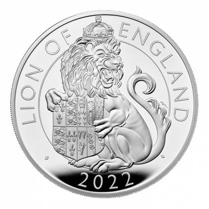 The Royal Tudor Beasts: Lion of England 5 uncji Srebra 2022 Proof