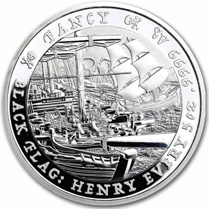 Tuvalu: Black Flag - The Fancy 5 oz Silver 2023 Coin