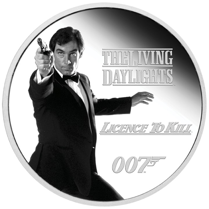 Tuvalu: James Bond Legacy 3rd issue - Timothy Dalton coloured 1 oz Silver 2023 Proof