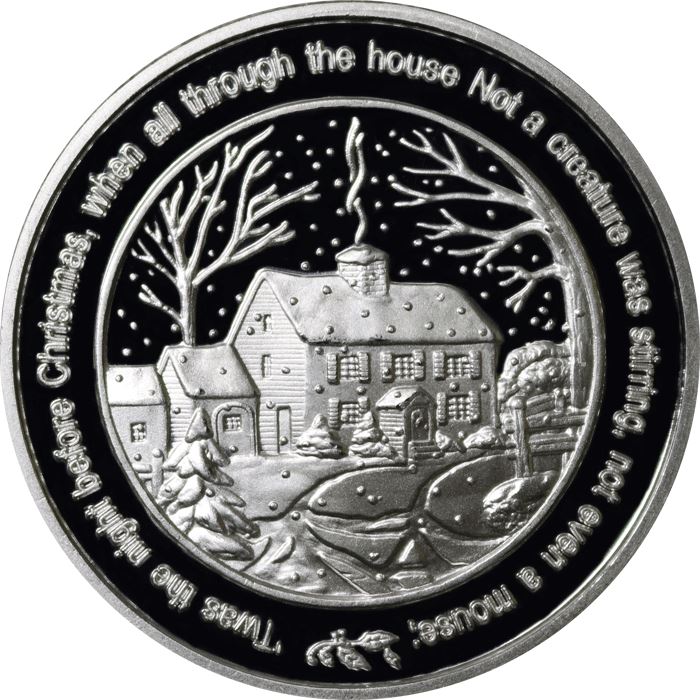 Twas The Night Before Christmas 1 oz Silver Round Coin