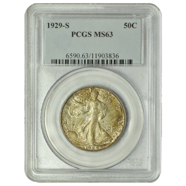 USA: Walking Liberty, Half Dollar Silver 1929-S PCGS MS63