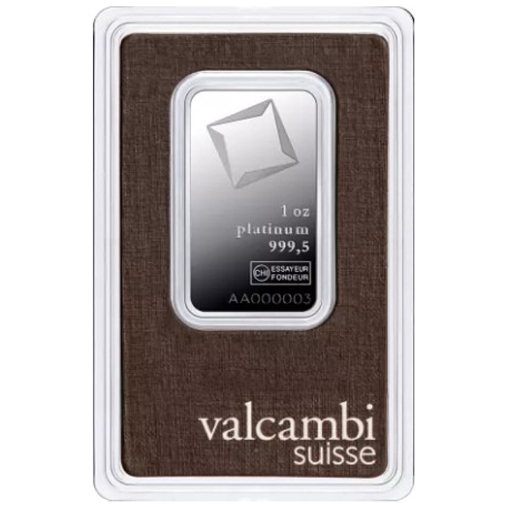 Valcambi 1 oz Platinum Bar 