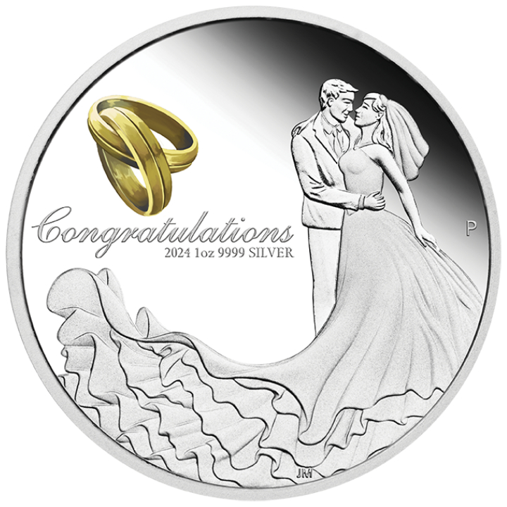 Wedding coloured 1 oz Silver 2024 Proof