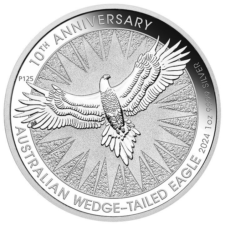 Australian Wedge-Tailed Eagle 10th Anniversary 1 oz Silver 2024 Coin