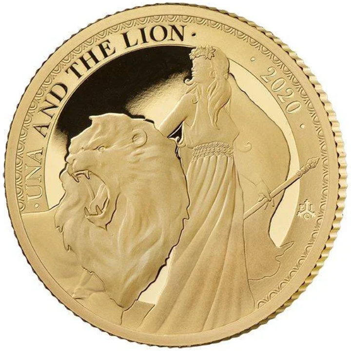 St Helena: Una And The Lion 1 4 Oz Gold 2020 Proof - Www.metalmarket.eu