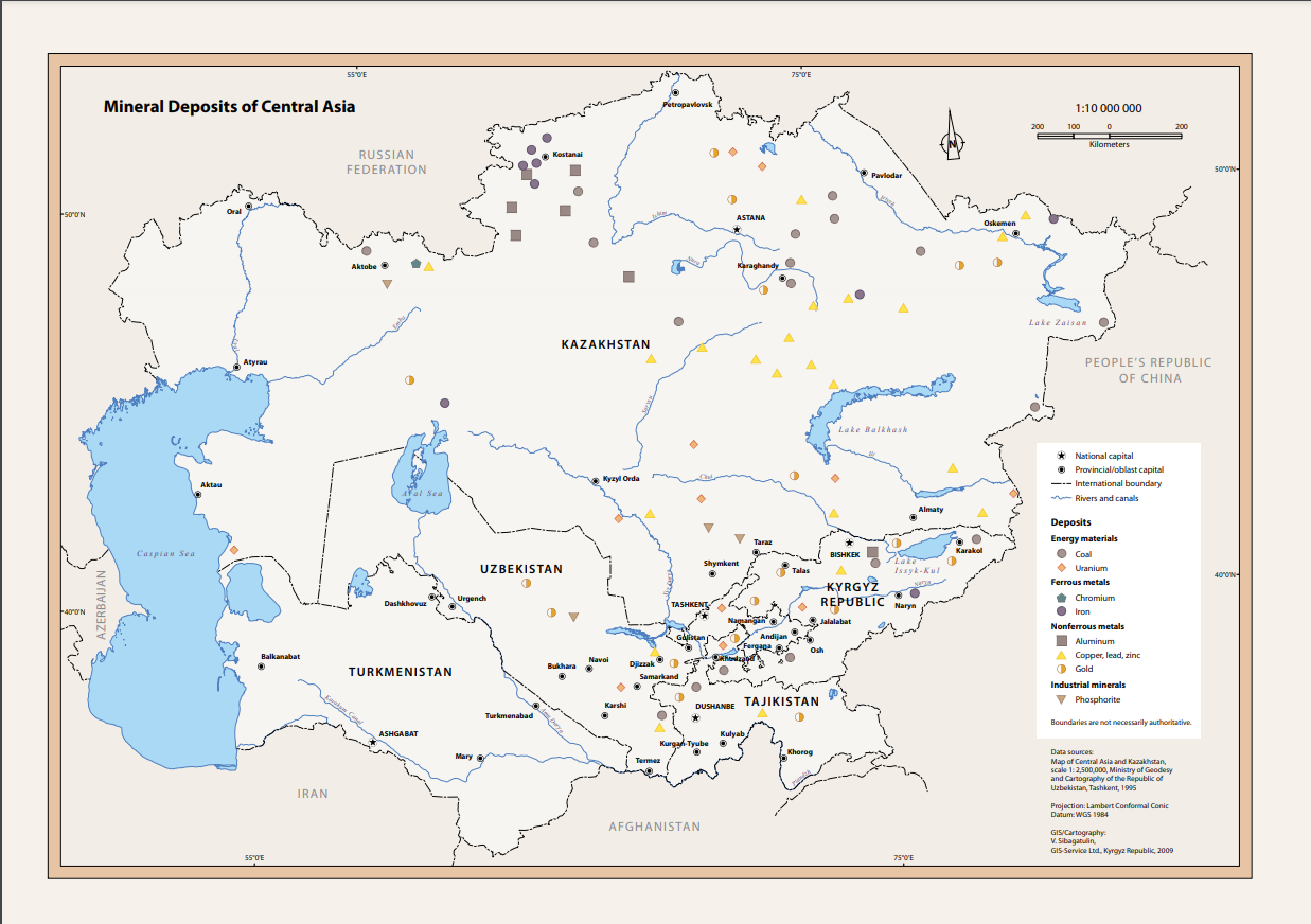 Mapa złóż mineralnych