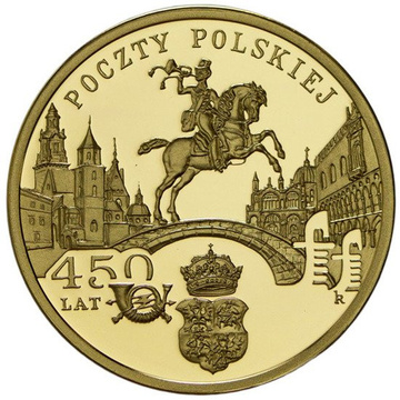 450 years of the Polish Postal Service 200 PLN 2008 Proof