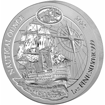 Rwanda: Nautical Ounce - HMS Victory 1 oz Silber 2025 Coin
