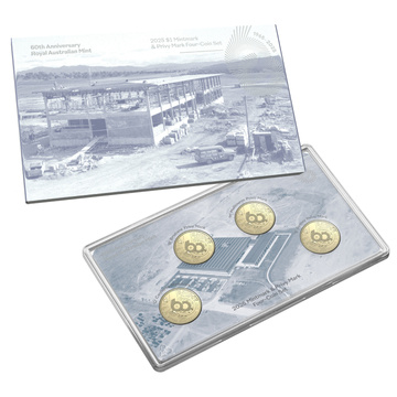 4-Münzen-Set: 60. Jubiläum der Royal Australian Mint Aluminium-Bronze 2025 Mintmark & Privy Mark