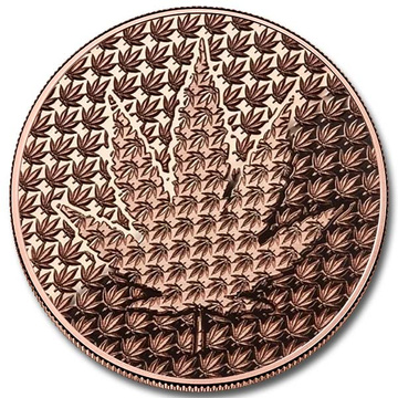 Cannabis Hidden Leaf 1 Unze Kupfer