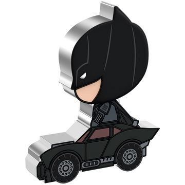 Niue: The Batman – Batman Day Chibi Coin, farbig, 2 Unzen Silber, 2022, Polierte Platte