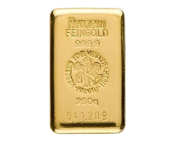 Goldbarren 250 Gramm