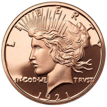 Peace Dollar 1 Unze Kupfer