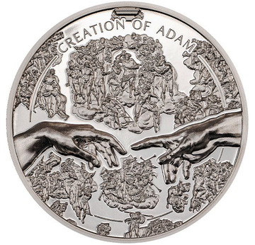 Cook Islands: X-Ray - Creation of Adam coloured 1 oz Silber 2023 Proof Ultra High Relief