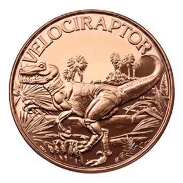 Velociraptor 1 Unze Kupfer