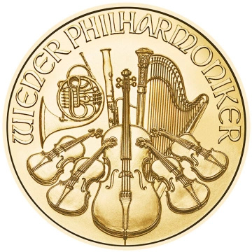 Wiener Philharmoniker 1/10 Unze Gold 2025